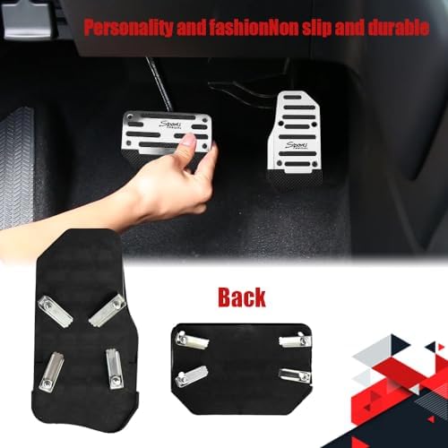 2PCS Non-Slip Car Pedal Covers, Premium Aluminum Alloy Gas and Brake Pedals - Image 5