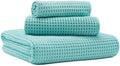 MICROFI Microfiber Waffle Bath Towels, 3 Pieces, Fast Drying, Lint Free by Unknown