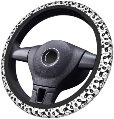 Cute Cartoon Panda Steering Wheel Covers Non Slip Neoprene Universal 15 Inch - Image 7