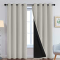 Yakamok Cream Beige 100% Blackout Curtains 96 Inches Long 52" Wide 2 Panels by Yakamok