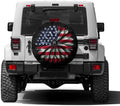 KiuLoam Artistic American Flag Flower Spare Tire Cover by KiuLoam