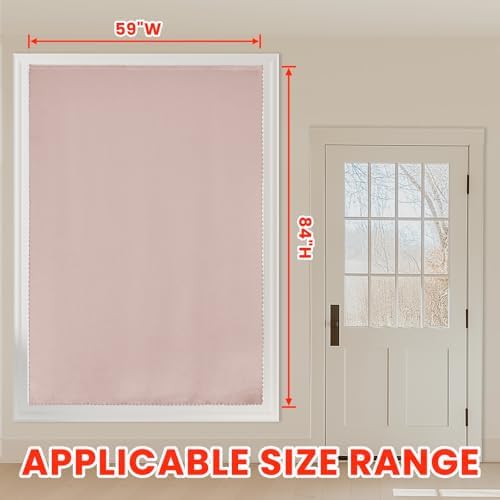 AJAZZ 100% Blackout Shades Window Cover Self Adhesive Curtains Sticky Curtain - Image 5