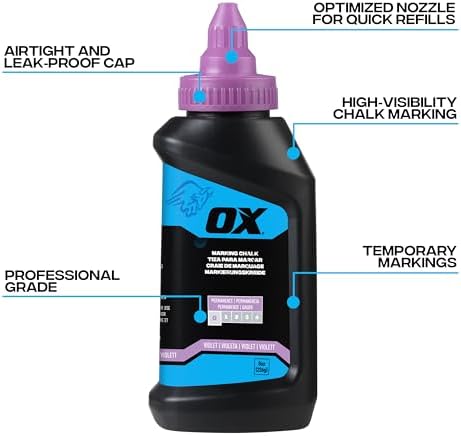 OX Violet Chalk Line Powder 8oz - Image 2