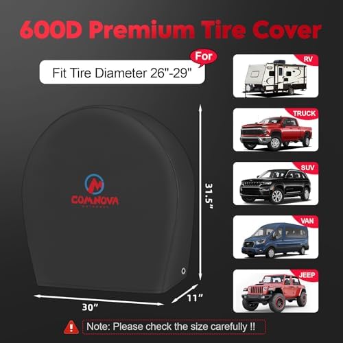 RV Tire Covers 2 Pack, Tough Tire Wheel Protector - Image 2