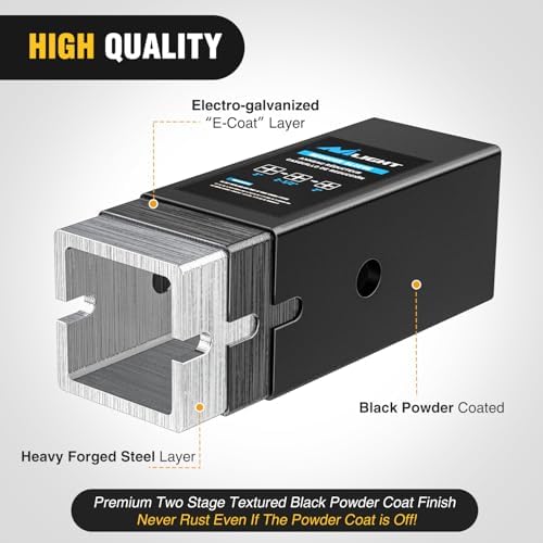 Nilight Trailer Hitch Adapter Reducer Extender Converter Sleeve Set | 3 to - Image 3