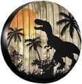Dinosaur Palm Trees Spare Tire Cover by TZBVTAU