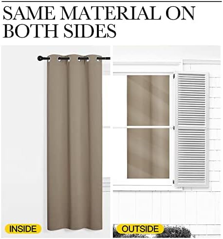 NICETOWN Bedroom Curtain Panels Blackout Draperies, Thermal Insulated Solid - Image 5