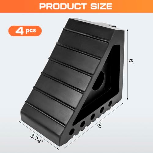 Taifa 4PCS Heavy Duty Rubber Wheel Chocks - Image 2