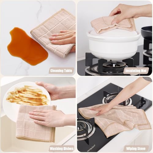 Homaxy Microfiber Kitchen Towels and Dishcloths Sets, 16 Pack - Image 5