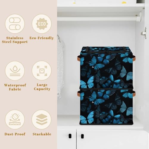 Blue Butterfly Storage Bins - Image 2