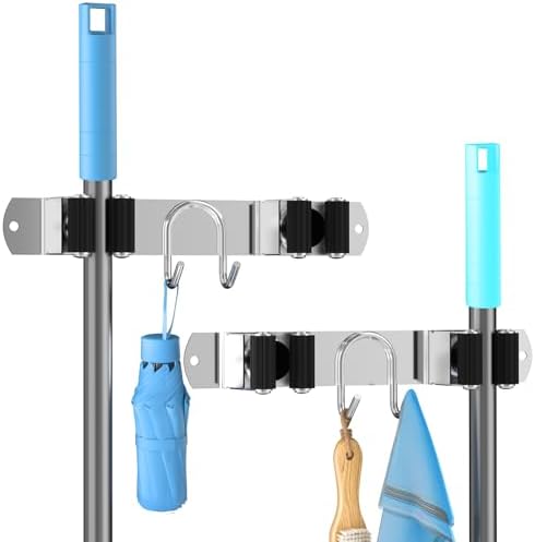 Broom Holder Wall Mount, Broom Hanger by AURIKAR