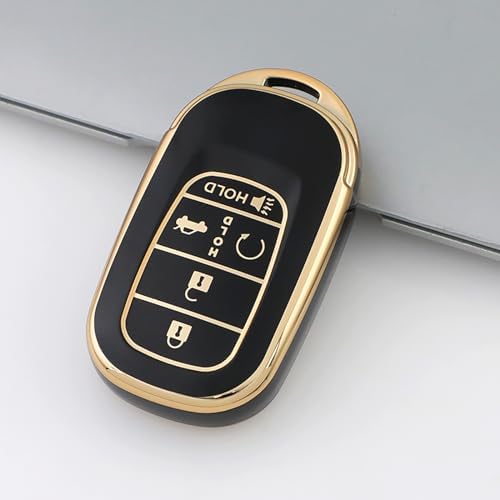 TPU Key Fob Cover with Leather Keychain, Compatible with Honda Accord Civic - Image 3