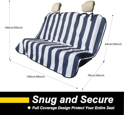 Back Seat Cover for Car Trucks Van SUV Jeep, Waterproof Rear Bench Towel Seat - Image 4