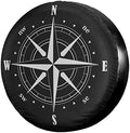 Compass Rose Symbol Spare Tire Cover Dust-Proof Wheel Tire Cover Fit Trailer by Foruidea