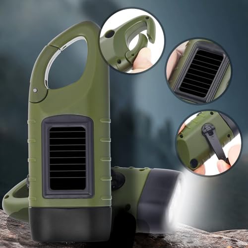 Hand Crank Solar LED Emergency Flashlight, No Battery Required - Image 5