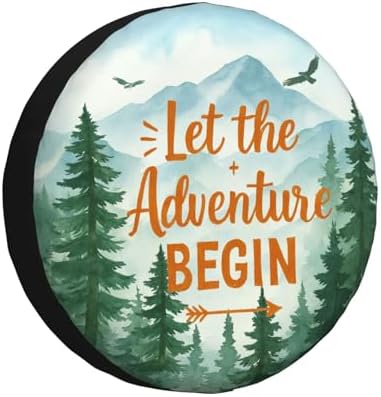 Adventure Spare Tire Cover Weatherproof Wheel Protectors Universal Wheel Covers by Unknown