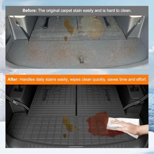 powoq Cargo Mat with Backrest Mats Compatible with 2024-2026 Santa Fe - Image 3