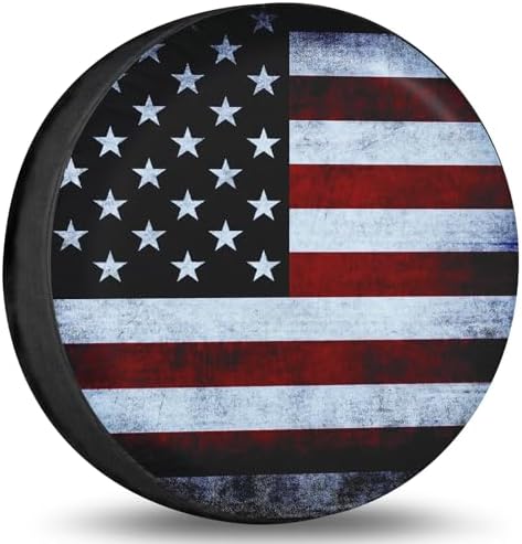 Spare Tire Cover American Flag Polyester Universal Waterproof Corrosion by YZ-MAMU