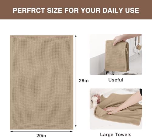 Homaxy 100% Cotton Oversized Waffle Weave Kitchen Towels 8-Pack - Image 3