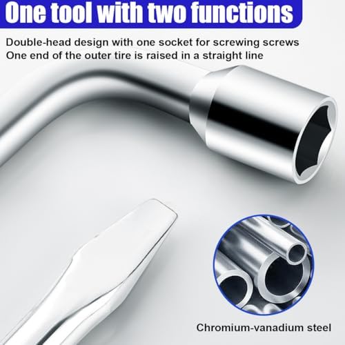 19mm Car Spare Tire Lug Wrench, L-Type Auto Tire Replacement Tool - Image 5