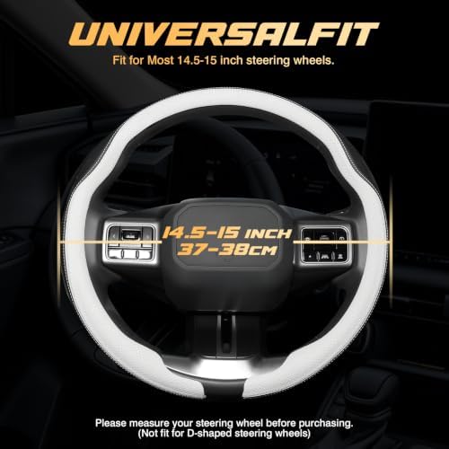 Microfiber Leather Steering Wheel Cover, 14.5-15 inch - Image 2