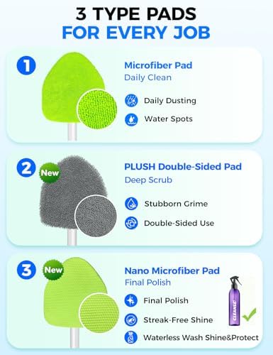 XINDELL Interior Windshield Cleaner Tool – Car Interior Window Cleaning Kit - Image 4