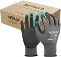 Kebada W1 Safety Work Gloves for Men & Women, 50 Pairs Bulk Pack, PU Coated by KEBADA