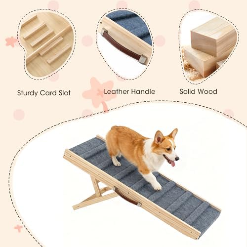 Dog Ramp for Bed, 39.4" Pet Ramp for Small & Large Dogs - Image 3