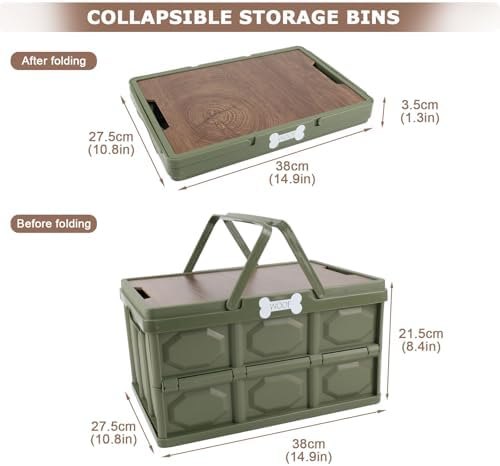 Outdoor Dog Toy Bin wtih Handles, Collapsible Dog Stuff Organizer Portable - Image 6