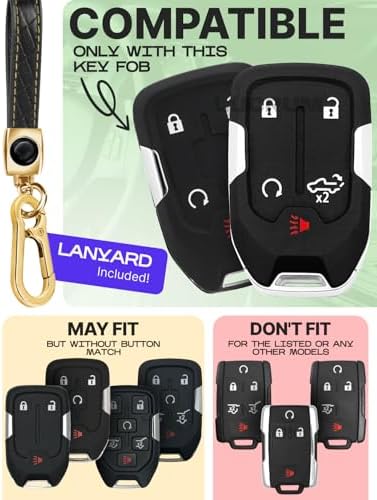 Lucrum Compatible with Chevy, Buick Key Fob Cover & Keychain - Image 2
