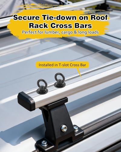 T Track Mount Tie Down Anchor for Roof Rack, M8 Heavy Duty Ring Shaped Eye Bolt - Image 5