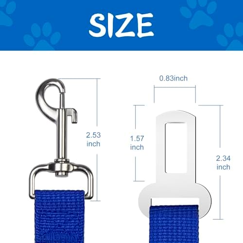 2 PCS Dog Seat Belt for Car Frskcssd Adjustable Dog Car Harness Heavy Duty - Image 3