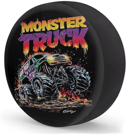 Cool Black Truck Spare Tire Cover Dust-Proof Wheel Protector - Image 2
