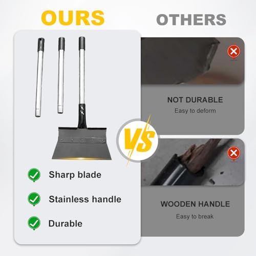 Ice Scraper for Driveway, 206 Upgraded Snow Shovel Heavy-Duty Multi-Purpose - Image 7