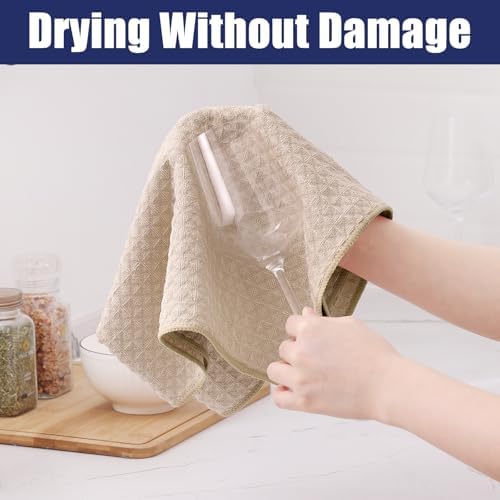 Homaxy Microfiber Waffle Weave Kitchen Dish Cloths, 6 Pack - Image 4