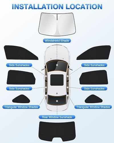 Canvcle Windshield Sun Shade for 11th Gen Honda Civic 2022-2025 2026 Side Rear - Image 6