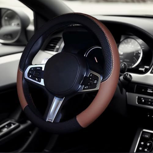 SHIAWASENA Car Steering Wheel Cover, Universal 15 Inch Fit, Anti-Slip & - Image 2