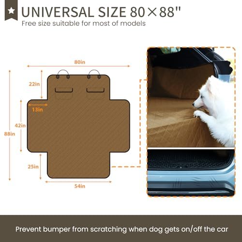 NESTROAD SUV Cargo Liner for Dogs, Waterproof Dog Cargo Cover for SUVs - Image 4