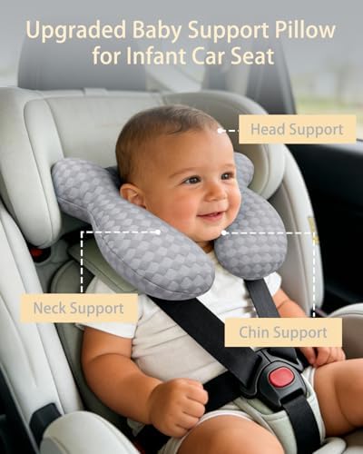 KAKIBLIN Baby Travel Pillow, Upgraded Baby Neck Pillows - Image 4
