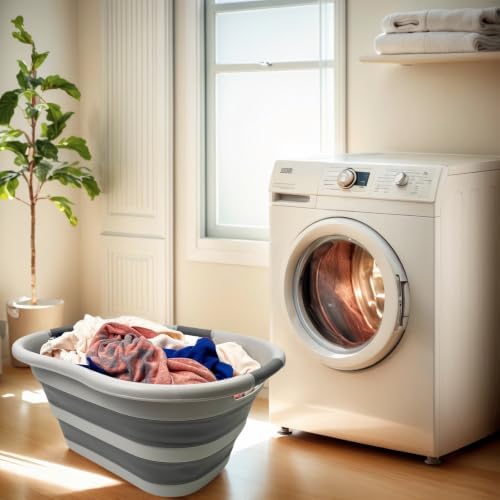 SAMMART 40L Set of 2 Collapsible Plastic Laundry Hamper - Image 4