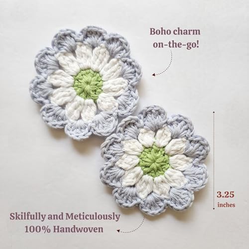 Cotton Car Coasters 2pc Car Cup Coasters Cute car Accessories - Image 5