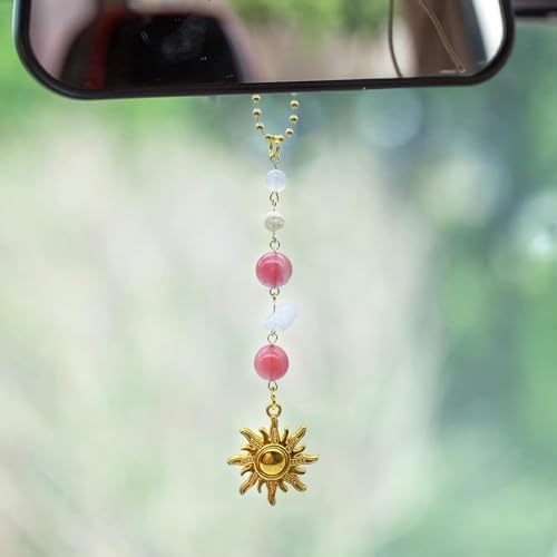 Sun Hanging Car Charm, Boho Crystals Decor by YTYAB