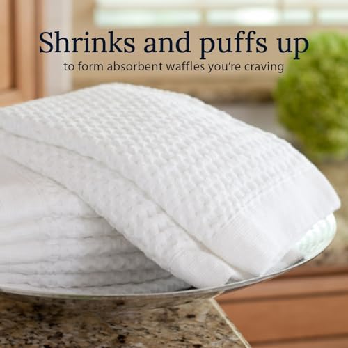 GILDEN TREE Waffle Hand Towels for Bathroom Quick Dry Large Luxury Lint Free - Image 3