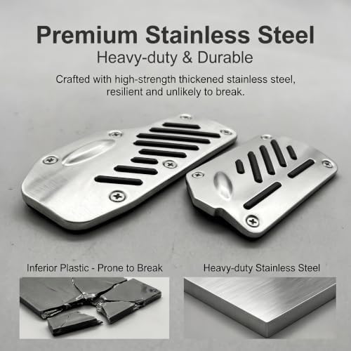 2 PCS Car Foot Pedal Pads, Alloy Anti-slip Brake & Accelerator Cover, Automatic - Image 4