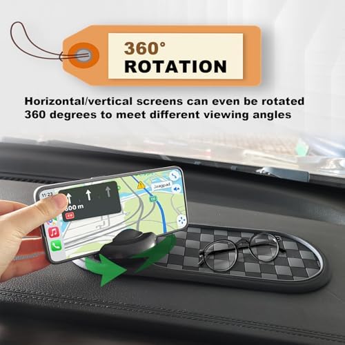 Car Dashboard Mat Phone Holder Anti-Slip Rotatable Parking Number Display - Image 5