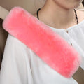 Soft Genuine Sheepskin Wool Auto Seat Belt Cover Seatbelt Shoulder Pad by ROYAGO