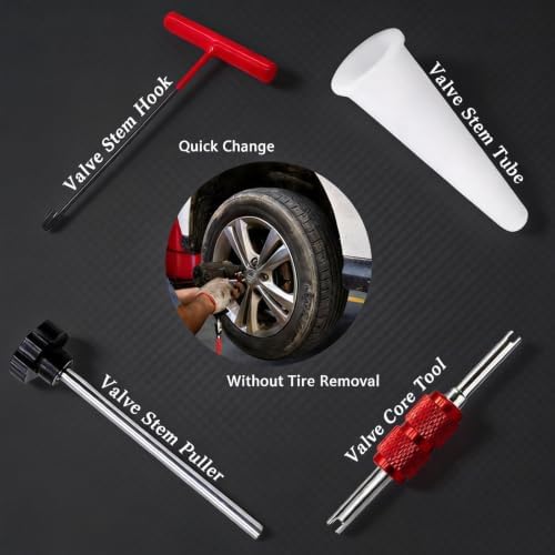 Tire Valve Stem & Core Removal Replacement Installation Tool Kit - Image 3