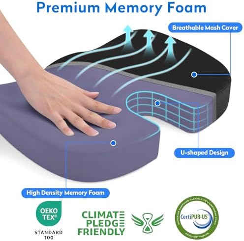 CushZone XXL Memory Foam Seat Cushion - Image 2