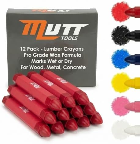 Mutt Tools Red Lumber Crayons 12 Pack by AmericanMuttTools