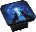 Swono Wolf Trailer Hitch Cover for 2" Receivers, Cosmos Galaxy Wildlife Wolf by Swono